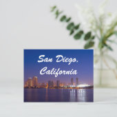 San Diego California Skyline Sunrise Briefkaart (Staand voorkant)