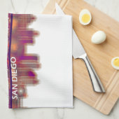 San Diego California Skyline Theedoek (Quarter Fold)