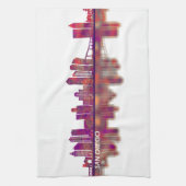 San Diego California Skyline Theedoek (Verticaal)