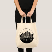 San Diego California Skyline Tote Bag (Voorkant (product))