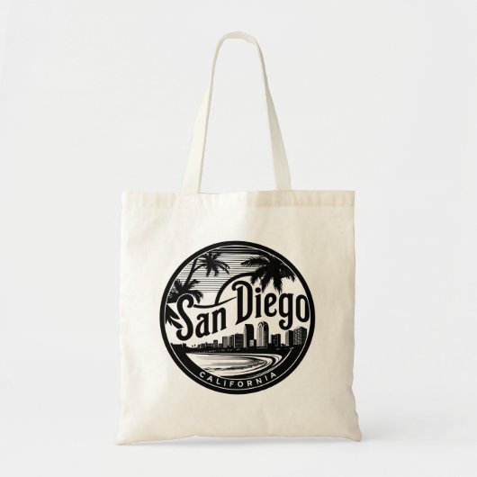 San Diego California Skyline Tote Bag (Voorkant)