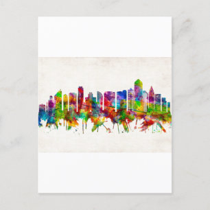 San Diego California Skyline Uitnodiging Briefkaart