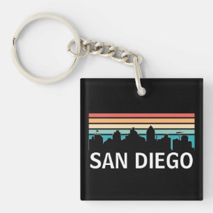 San Diego California skyline vintage reizen Sleutelhanger
