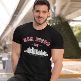 San Diego California Skyline West Coast Vibes T-shirt