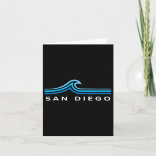 San Diego California Souvenir Waves Mannen W Kaart