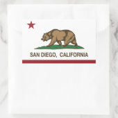 San Diego California staatsvlag Rechthoekige Sticker (Tas)
