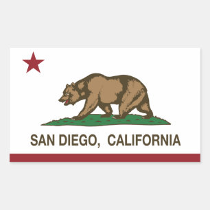San Diego California staatsvlag Rechthoekige Sticker