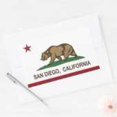 San Diego California staatsvlag Rechthoekige Sticker (Envelop)