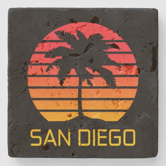 San Diego California  Stenen Onderzetter (Voorkant)