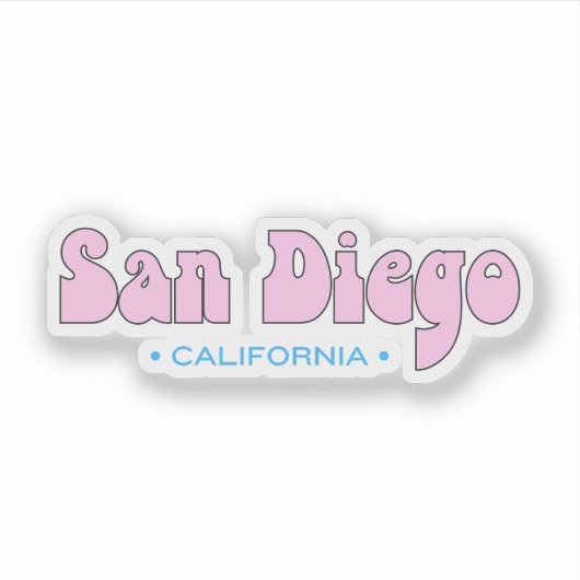 San Diego California Sticker (Voorkant)