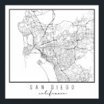 San Diego California Street Map Poster<br><div class="desc">San Diego California Street Map</div>