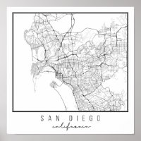 San Diego California Street Map