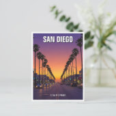 San Diego California Sunset Briefkaart (Staand voorkant)