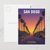 San Diego California Sunset Briefkaart (Voorkant / Achterkant)