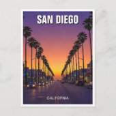 San Diego California Sunset Briefkaart (Voorkant)