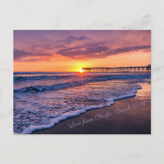 San Diego California Sunset Briefkaart (Voorkant)
