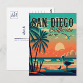 San Diego California Sunset Souvenirs jaren 1950 Briefkaart (Voorkant / Achterkant)