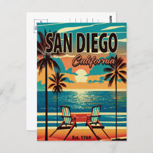 San Diego California Sunset Souvenirs jaren 1950 Briefkaart
