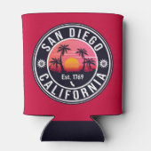 San Diego California Sunset Vacation Souvenirs Blikjeskoeler (Achterkant)