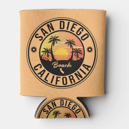 San Diego California Sunset Vacation Souvenirs Blikjeskoeler (Voorkant)