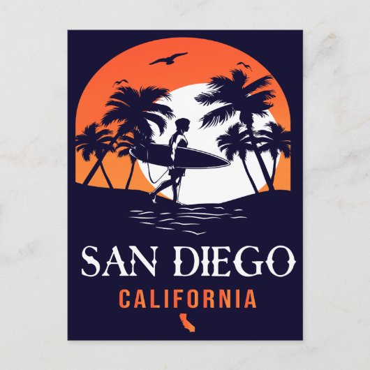 San Diego California Sunset Vacation Souvenirs Briefkaart (Voorkant)