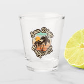 San Diego California Sunset Vacation Souvenirs Shot Glas (Voorkant)
