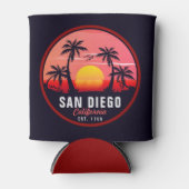San Diego California Sunset Vakantie Souvenirs 80s Blikjeskoeler (Voorkant)