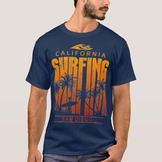 San Diego California Surf Fans Premium T-shirt (Voorkant)