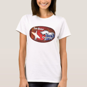 San Diego California surfer kunst dames tank