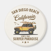 San Diego California Surfer Paradise Magneet (Voorkant)