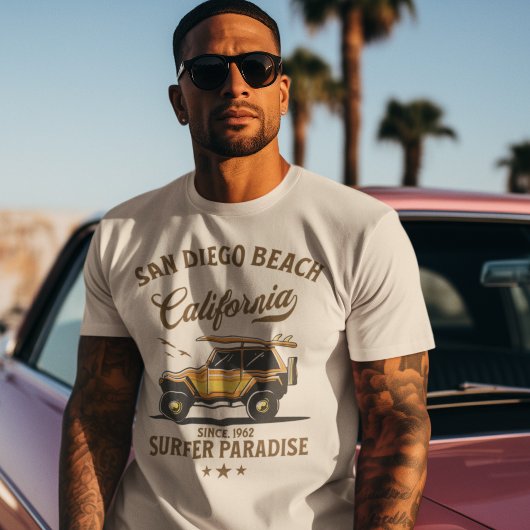 San Diego California Surfer Paradise T-shirt