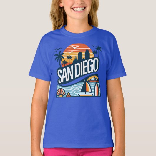 San Diego California T-shirt (Voorkant)