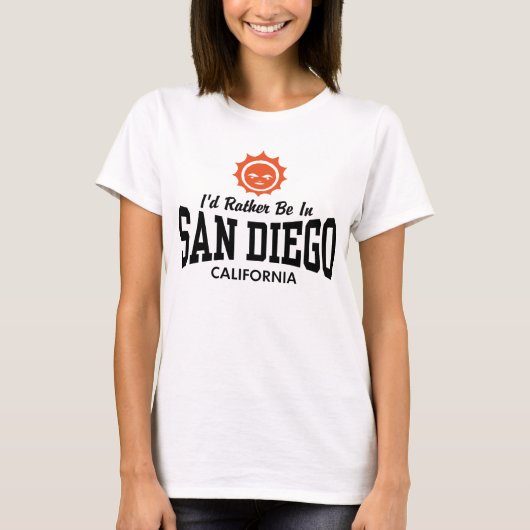 San Diego California T-shirt (Voorkant)
