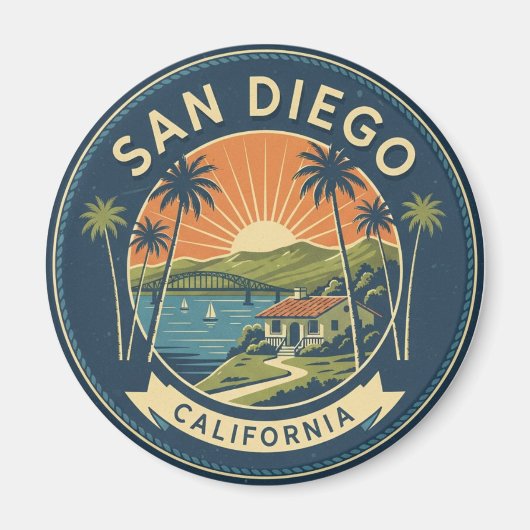 San Diego California Travel Magneet (Voorkant)