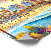 San Diego California Travel Plaatsen waterverf Poster (Hoek)