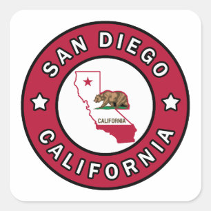 San Diego California Vierkante Sticker