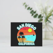San Diego California Vintage Kerstmatrozen Briefkaart (Staand voorkant)