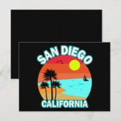 San Diego California Vintage Kerstmatrozen Briefkaart (Voorkant / Achterkant)