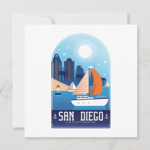 San Diego California Vintage Travel Wenskaart