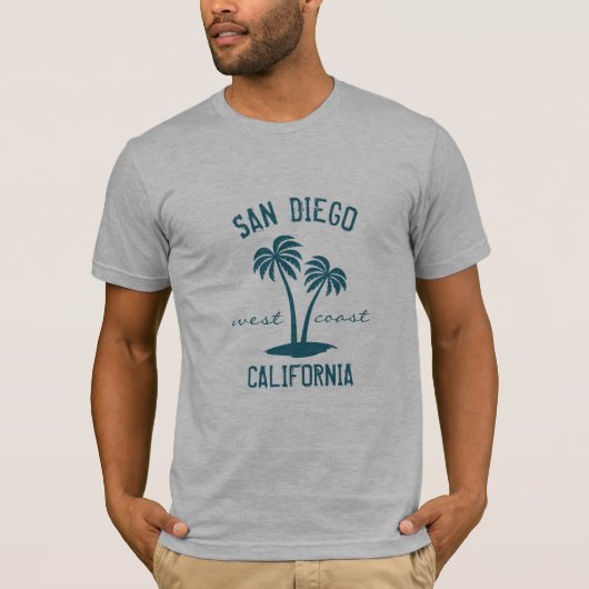 San Diego California West Coast T-shirt (Voorkant)