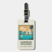 San Diego, Californië Bagagelabel (Voorkant verticaal)