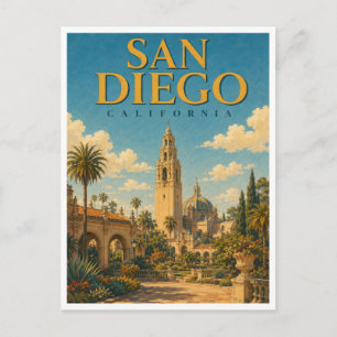 San Diego Californië Balboa Park GeoSaga Briefkaart