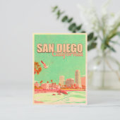 San Diego Californië Binnenstad Souvenirs 1950s Briefkaart (Staand voorkant)