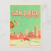 San Diego Californië Binnenstad Souvenirs 1950s Briefkaart (Voorkant)