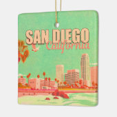 San Diego Californië Binnenstad Souvenirs 1950s Keramisch Ornament (Links)