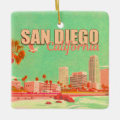 San Diego Californië Binnenstad Souvenirs 1950s Keramisch Ornament (Voorkant)