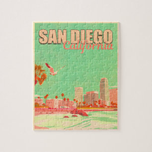 San Diego Californië Binnenstad Souvenirs 1950s Legpuzzel