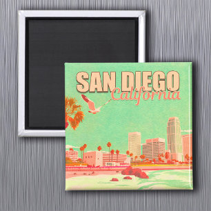 San Diego Californië Binnenstad Souvenirs 1950s Magneet