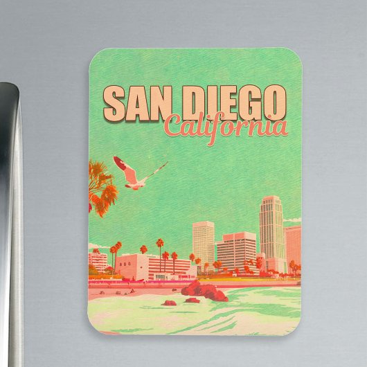 San Diego Californië Binnenstad Souvenirs 1950s Magneet