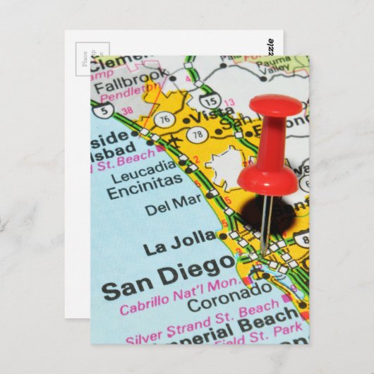 San Diego, Californië Briefkaart (Voorkant / Achterkant)